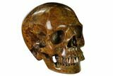 Realistic, Polished Autumn Jasper Skull #150879-2